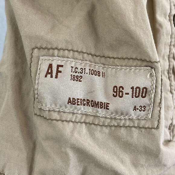 Vintage Y2K Abercrombie & Fitch Womens 10 Cargo Pants 90's Beige Baggy Utility - Picture 7 of 12